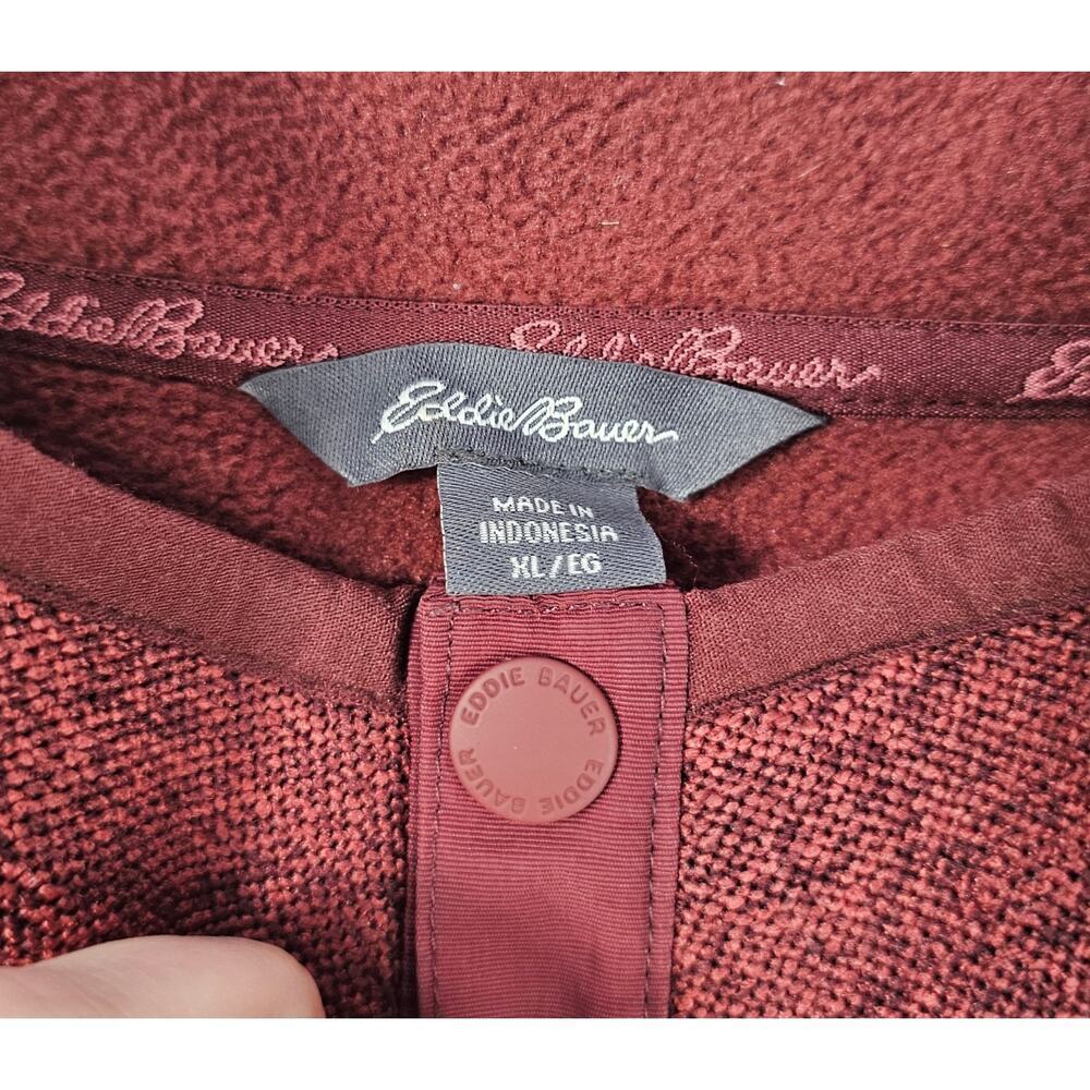 Eddie Bauer size XL red pocket pullover sweater warm EUC preppy mens casual - Picture 6 of 9